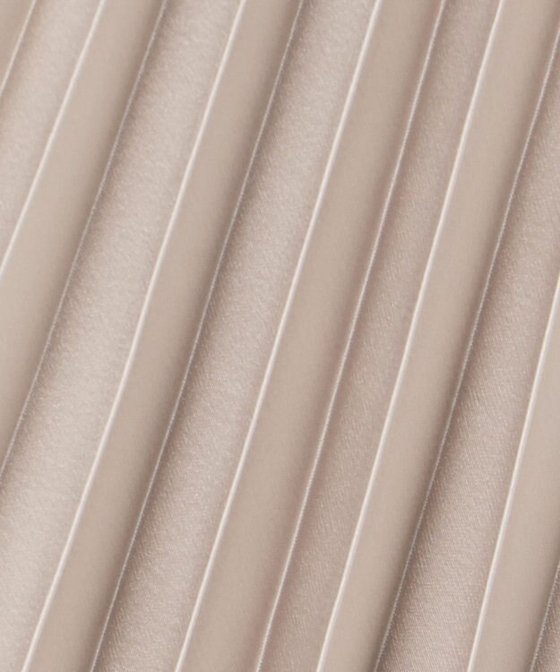 自由区 S 【ウエストゴム・洗える】ブライトサテンプリーツ スカート ベージュ