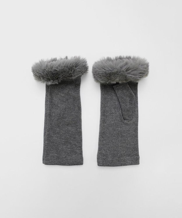 ORuKuBET 【オンワード・クローゼット限定】エコファーフィンガーレスグローブ(WOMEN)【スクワラン加工 / 抗菌機能】 グレー