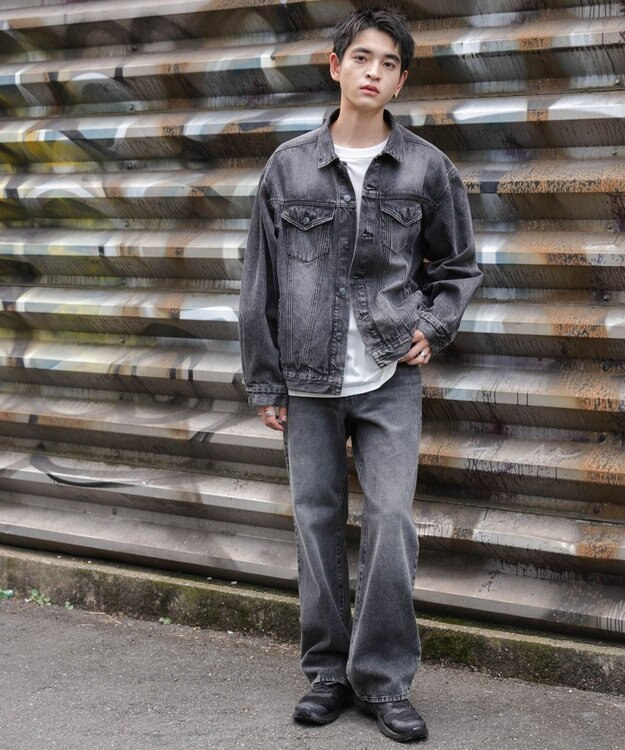 WEGO 【ユニセックス着用ITEM】BIGデニムジャケット デニムブラックソノタ