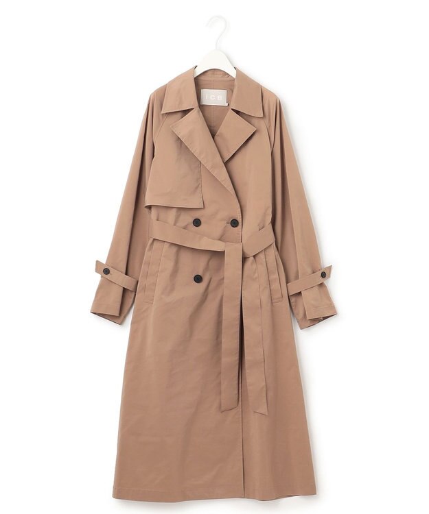 ICB メモリートレンチ コート レディッシュブラウン系