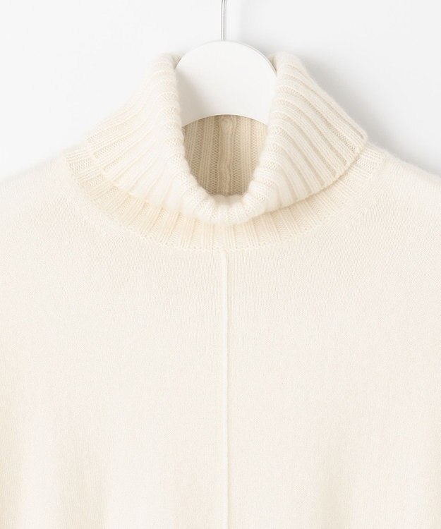 自由区 【洗える・Sサイズ有】ピュアカシミヤ タートルネックニット (検索番号:JL26) ホワイト系