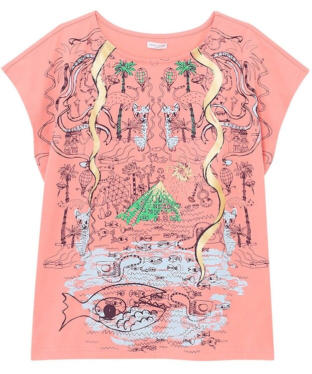 tsumori chisato SLEEP ツモリチサト トップス 3分袖 半袖 ルームウェア レディース UTT165 /ワコール ピンク