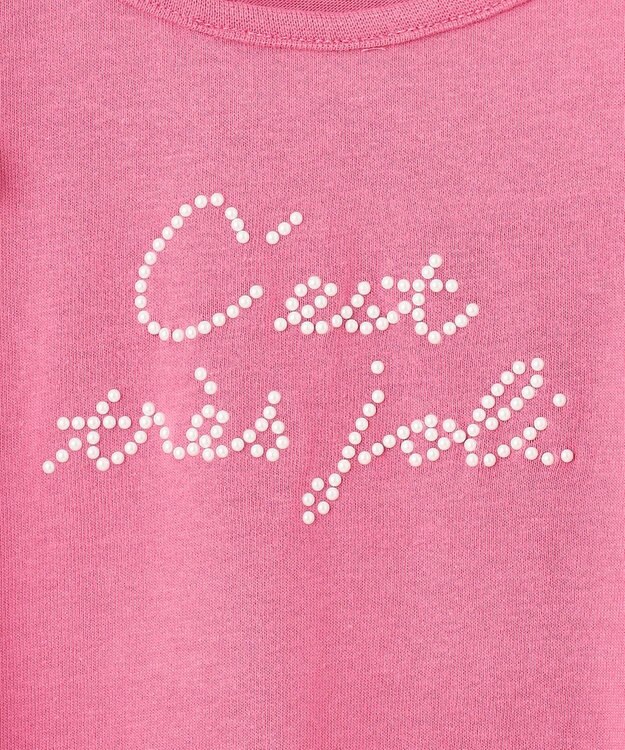 ANY KIDS パール リボン Tシャツ ピンク