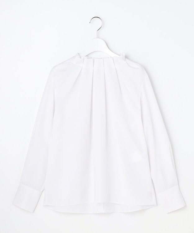 自由区 【カタログ掲載】ナチュラルタッチスタンドカラー ブラウス オフ