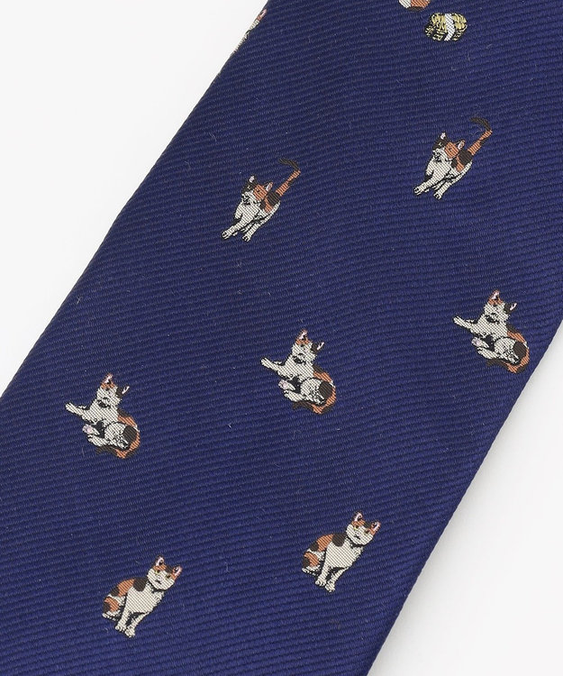 J.PRESS MEN 【JOKE TIE COLLECTION】猫に小判 ネクタイ ネイビー系7
