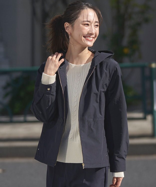 ANY SIS 【撥水/花粉対策】2WAYフーディー ブルゾン ネイビー