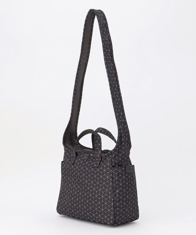 Y'SACCS キュービック×ポイントドット　2WAYトート＆ショルダー　Sサイズ ブラック