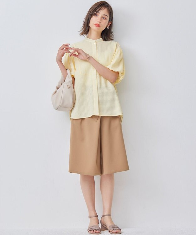 組曲 【WEB限定】オシャクロスキュロットパンツ ベージュ系