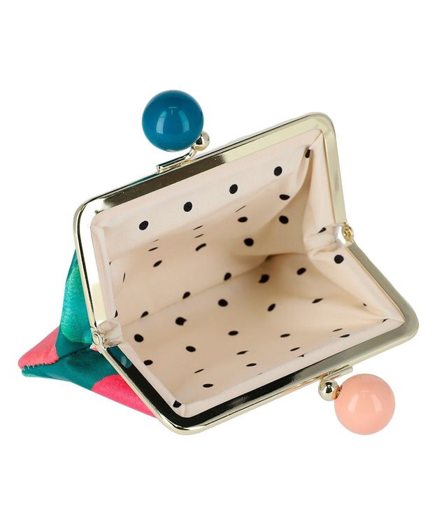 tsumori chisato CARRY カラフルズームドット がま口 小銭入れ グリーン