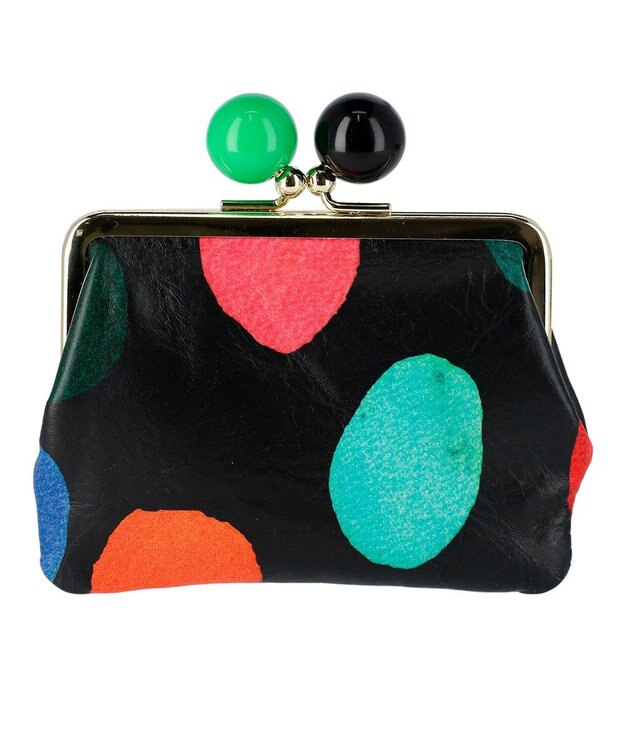 tsumori chisato CARRY カラフルズームドット がま口 小銭入れ ブラック