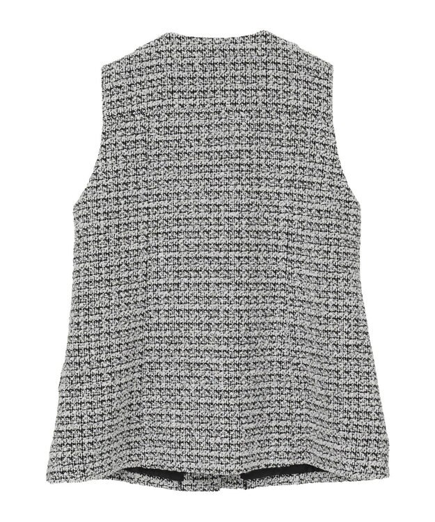 Green Parks Ｏ．ツィードペプラムベスト Black