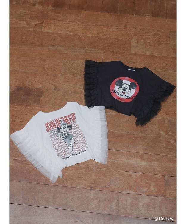 Green Parks ミッキーマウスクラブハウス／袖フリルショート丈ＴＥＥ Black