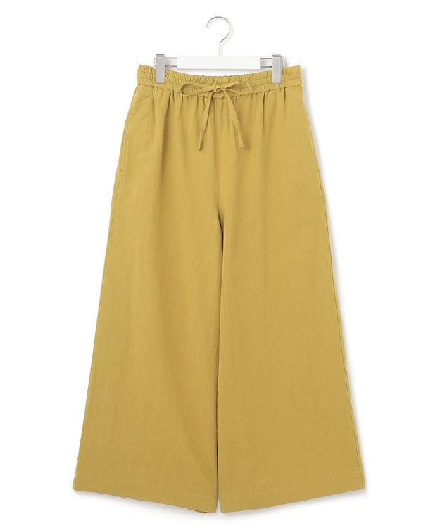 J.PRESS YORK STREET 【WOMEN】ワンウォッシュリネンコットン ワイドパンツ イエロー系