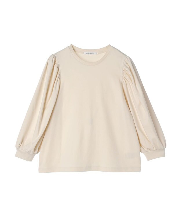 AMERICAN HOLIC ドルマンギャザー７分袖カットプルオーバー Ivory