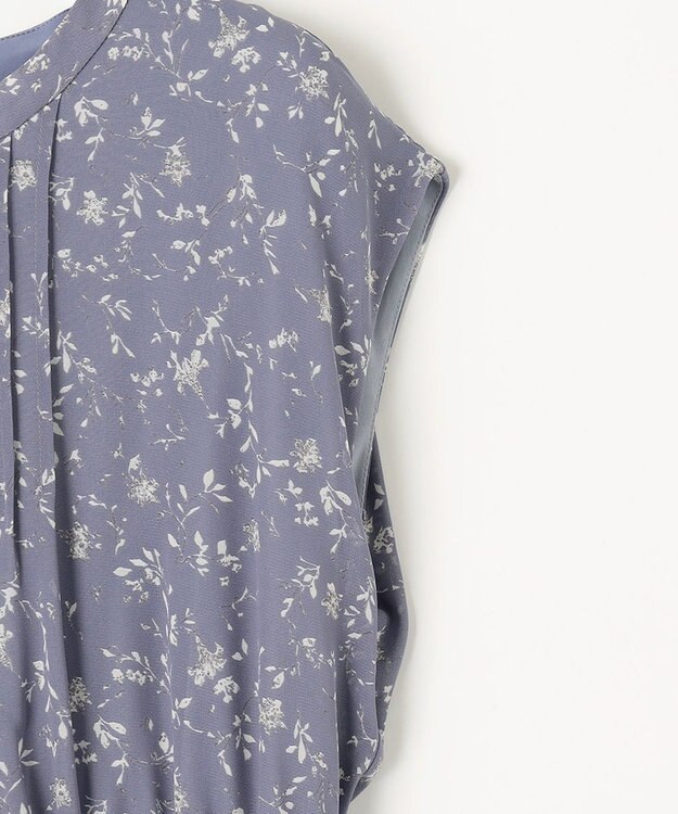 ANY SIS 【美人百花6月号掲載】フラワーブルームプリント ワンピース スモーキーブルー系