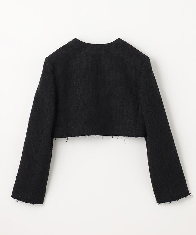 NAVE 【Nave】ストライプツィード クロップドジャケット ブラック系