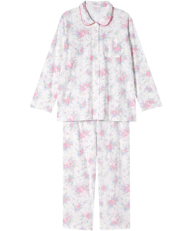 Wing パジャマ 綿100%(本体) 長袖 長ズボン レディース EP7050 ウイング／ワコール アイボリー