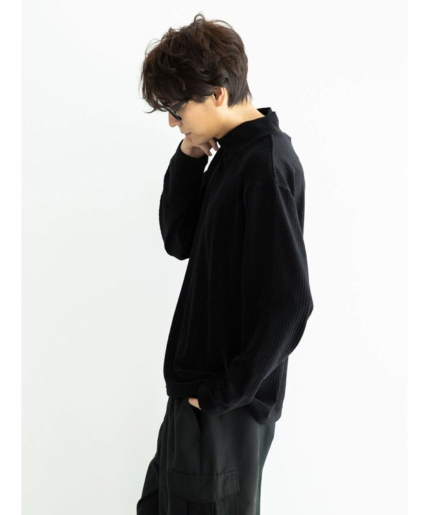 CRAFT STANDARD BOUTIQUE カットコールＭＯＣネックプルオーバー Black