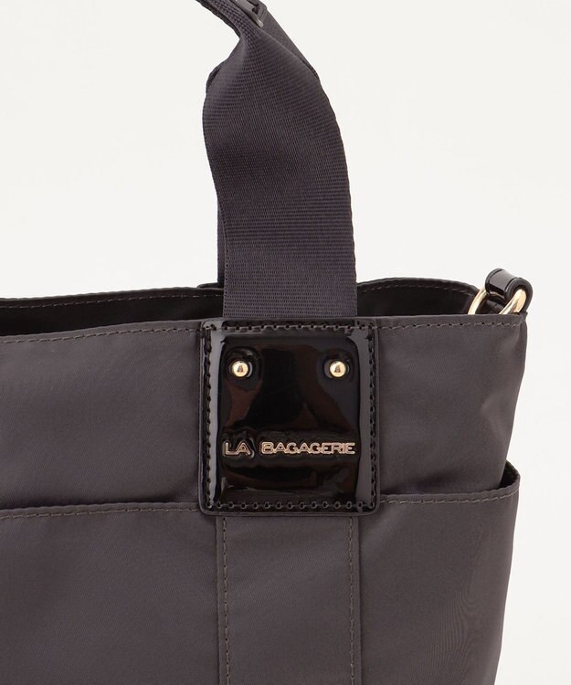 LA BAGAGERIE 2WAYナイロンミニトート ダークグレー