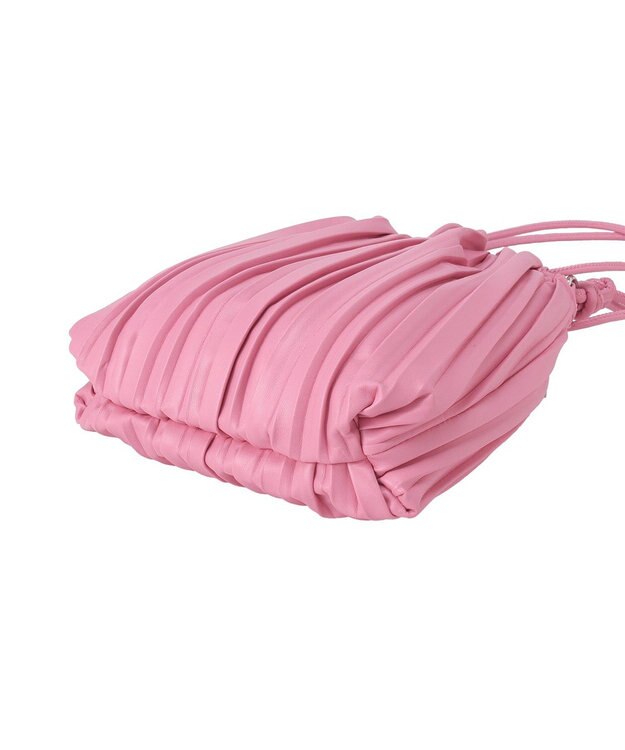 Green Parks プリーツ巾着バッグ Pink