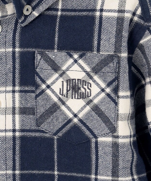 J.PRESS KIDS 【110-130cm】ビッグチェック シャツ ネイビー系4