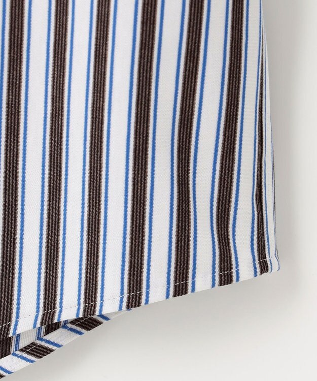 JOSEPH ABBOUD 【キングサイズ・快適な着心地・イージーケア】コンフォートジャージー ストライプ シャツ ダークブラウン系5