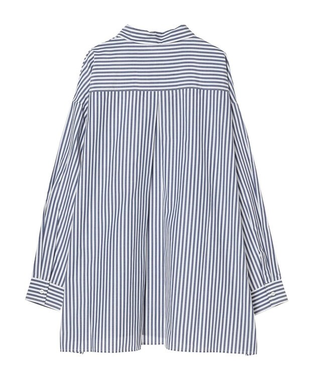 CRAFT STANDARD BOUTIQUE イージーケアオーバーシャツ Stripe Blue