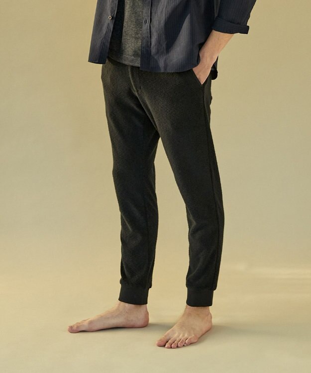 JOSEPH ABBOUD MOUNTAIN 【SPACE】OGスラブパイル パンツ ネイビー系