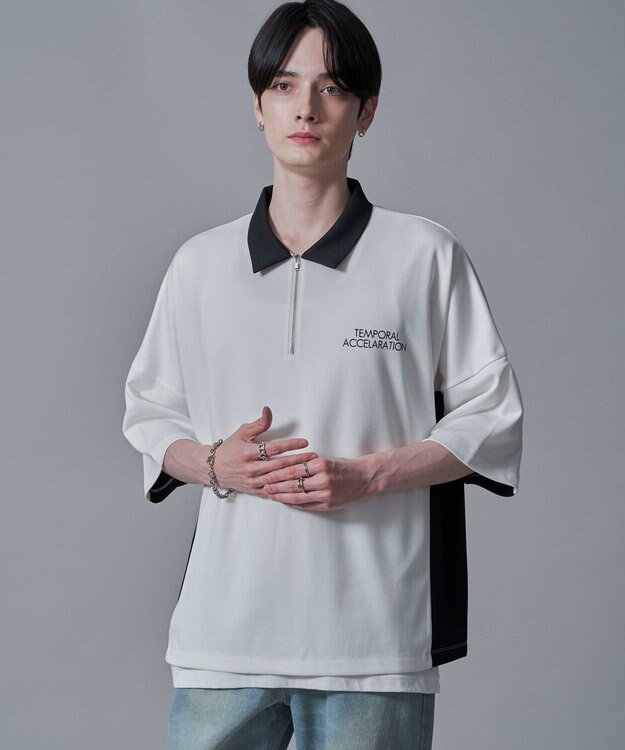 WEGO ドルマンポンチハーフZIPT（SS） ホワイト