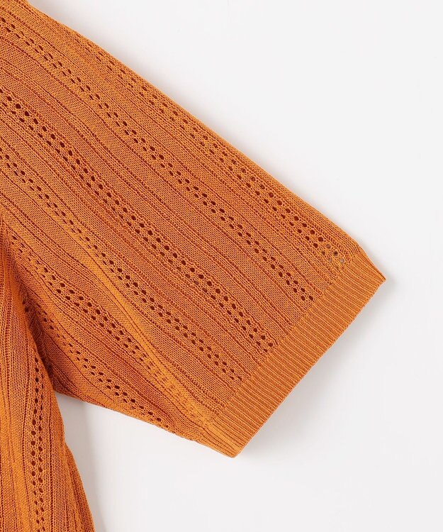 ANY レーシーポロカーデ オレンジ