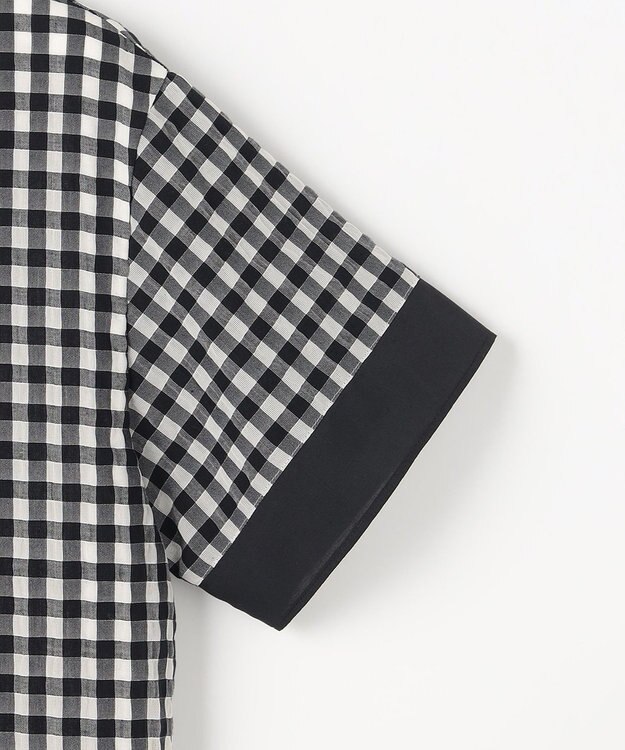 J.PRESS LADIES 【一枚で着映え】シアーギンガム クルーネック カットソー モノトーン系3