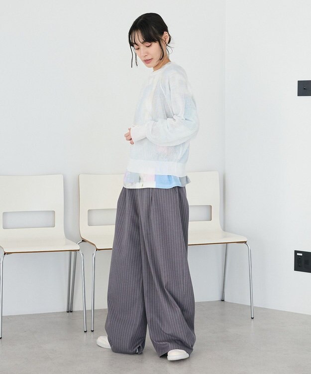 CRAFT STANDARD BOUTIQUE ジョーゼットシアーニットプルオーバー White