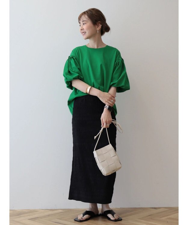 AMERICAN HOLIC ボリュームスリーブカットプルオーバー Green