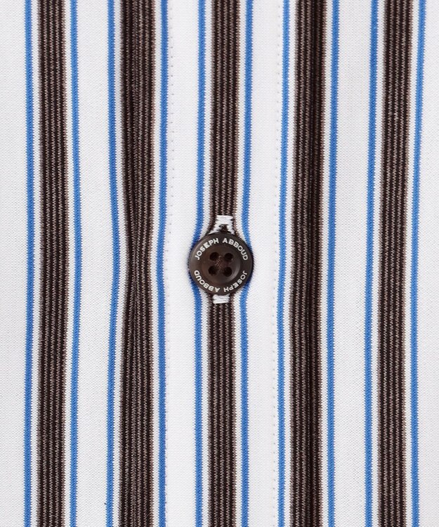 JOSEPH ABBOUD 【キングサイズ・快適な着心地・イージーケア】コンフォートジャージー ストライプ シャツ ダークブラウン系5