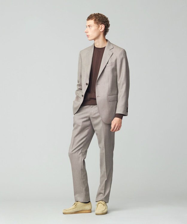 J.PRESS MEN 【定番 / セットアップ対応】マナードシルクホームスパン ジャケット ベージュ系