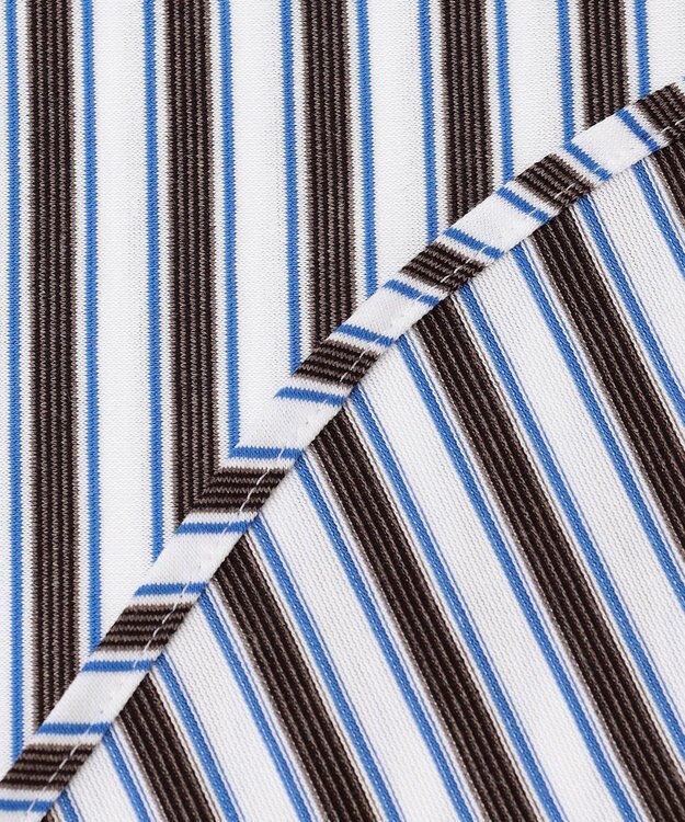 JOSEPH ABBOUD 【キングサイズ・快適な着心地・イージーケア】コンフォートジャージー ストライプ シャツ ダークブラウン系5