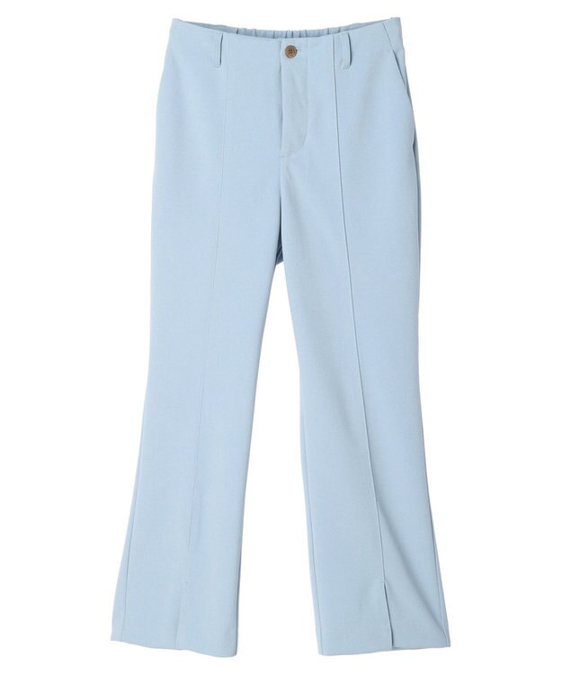 earth music&ecology カットツイルスリットセミフレアパンツ Blue