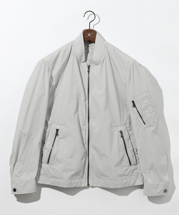 JOSEPH ABBOUD 【軽量/ストレッチ/撥水】ライトワッシャーストレッチ ショートブルゾン ライトグレー系
