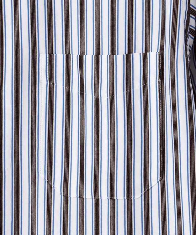 JOSEPH ABBOUD 【キングサイズ・快適な着心地・イージーケア】コンフォートジャージー ストライプ シャツ ダークブラウン系5