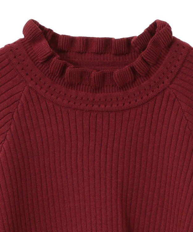 Green Parks ・ｓｗｉｎｇ　ｂｙ　キャンディスリーブリブニット Red