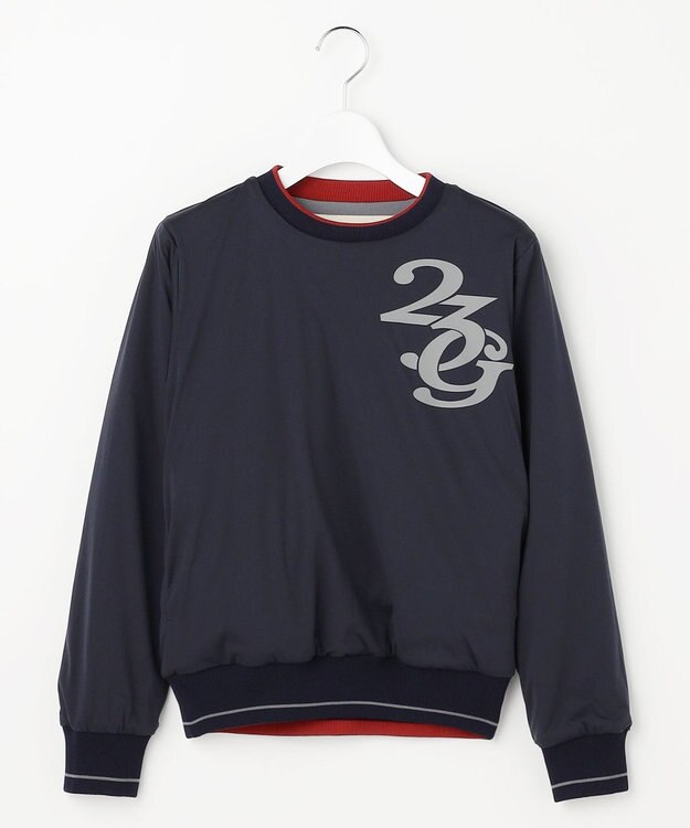 23区GOLF 【WOMEN】リバーシブルニット 防風裏地 2WAY レッド系1