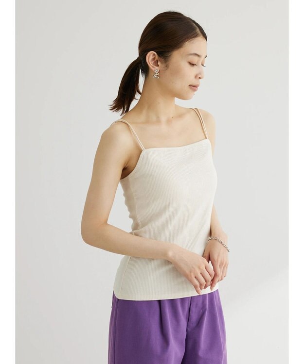 Green Parks カップ付きマルチストラップキャミ Light Beige