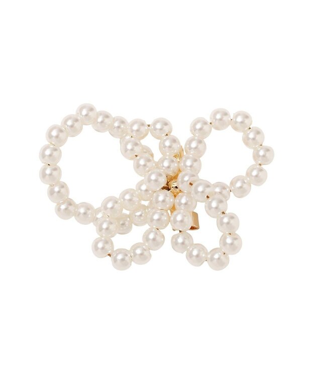 YECCA VECCA パールリボンブローチ Gold