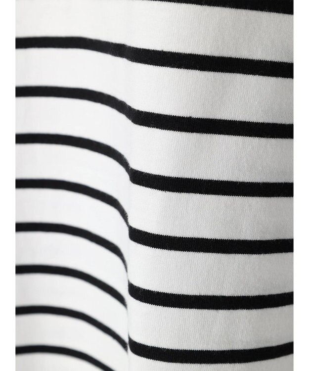 Green Parks インド綿 フレンチスリーブ前後差カットプルオーバー Border