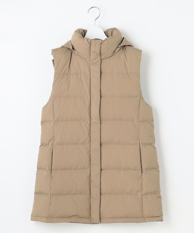 J.PRESS LADIES S ブラッシュドマルチポリ ダウンベスト キャメル系