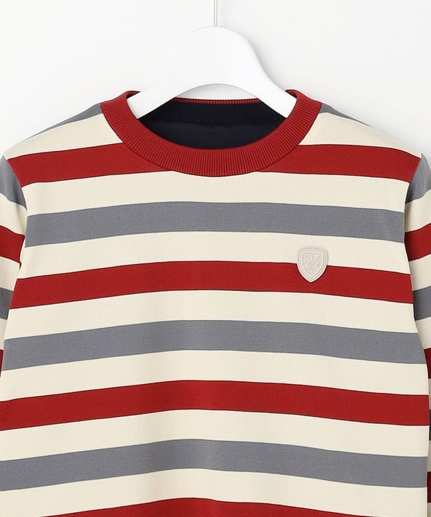 23区GOLF 【WOMEN】リバーシブルニット 防風裏地 2WAY レッド系1