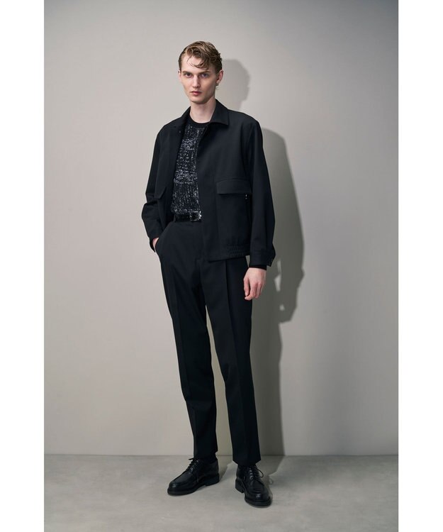 JOSEPH HOMME 【HIGH GRADE LINE】クレストブークレジャガード　クルーネックニット ブラック系