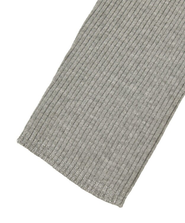 Green Parks チクチクしないリブタートルニットプルオーバー Gray Mixture