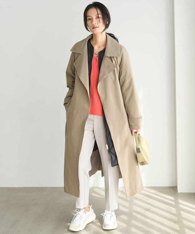 UNFILO 【撥水/軽量/ストレッチ】MOVE TEX トレンチコート ブラック