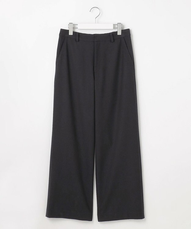 J.PRESS LADIES 【洗える】チェルビック セミワイド パンツ ネイビー系